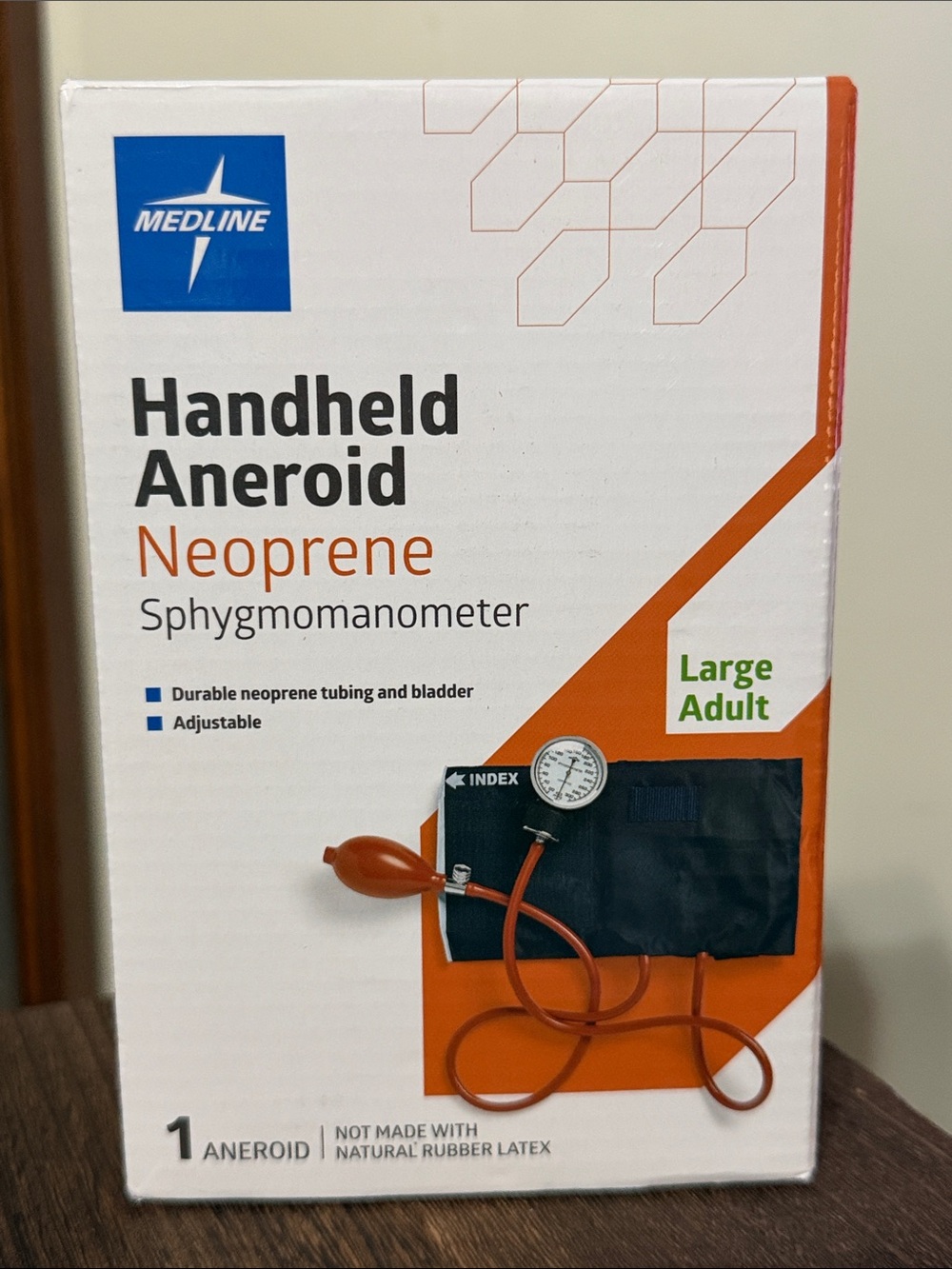 Handheld Aneroid Neoprene Sphygmomanometer LARGE ADULT